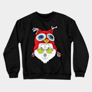 Christmas white husky Crewneck Sweatshirt